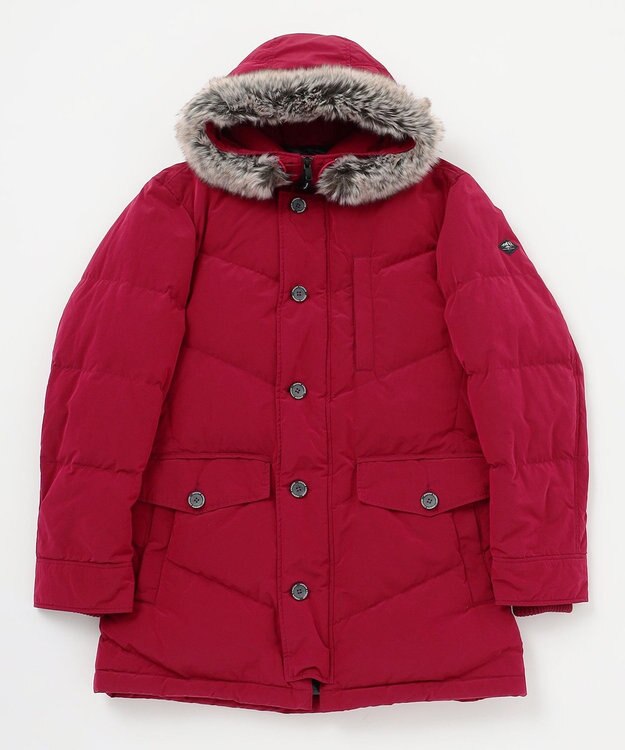 JOSEPH ABBOUD MOUNTAIN  【サスティナブル/ECO撥水/ECOファー/9ポケット/男女兼用】Pe/Nyピーチ ダウンコート レッド系