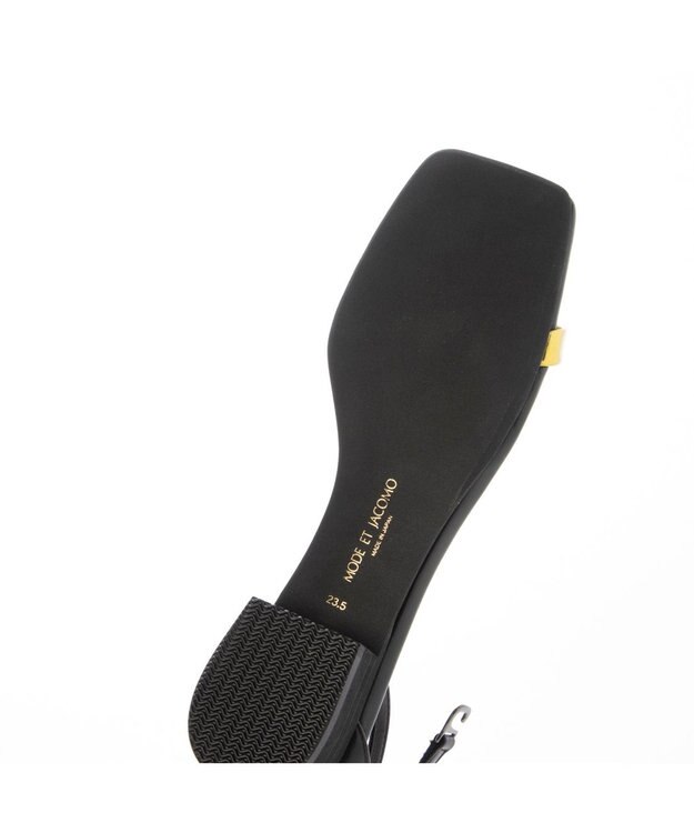 MODE ET JACOMO <MODE ET JACOMO>スリムストラップフラットサンダル イエローメタリック