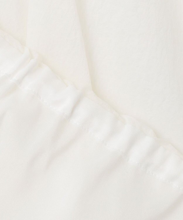 uncrave シアープルーフナイロン ギャザーブラウス ホワイト