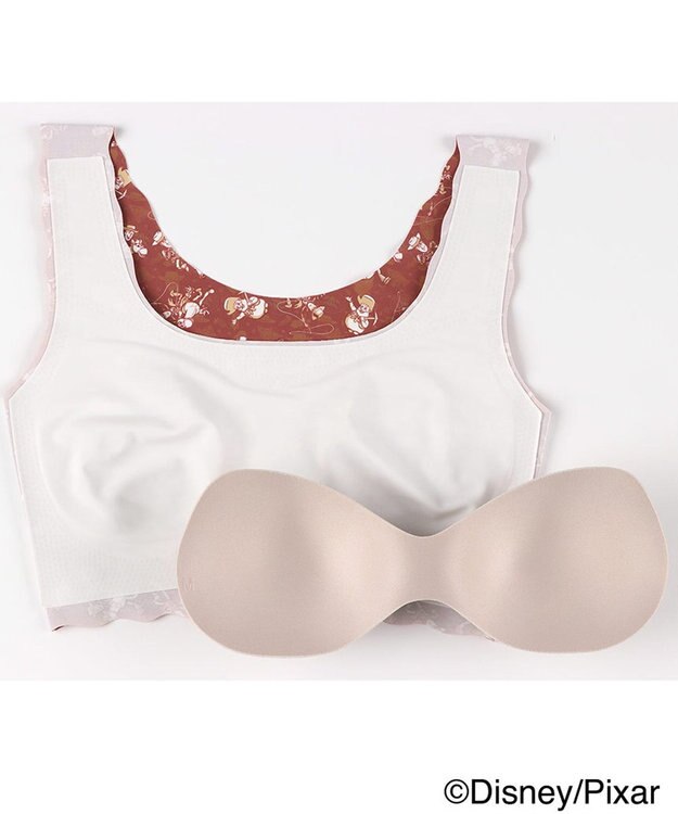 WACOAL ノンワイヤーブラ [GOCOCi][ワコール] Disneyコレクション 伸びのよい素材を使用 立体的なバストシルエット ゴコチ ハーフトップ ブラトップ レディース CGG537 /ワコール ブラウン