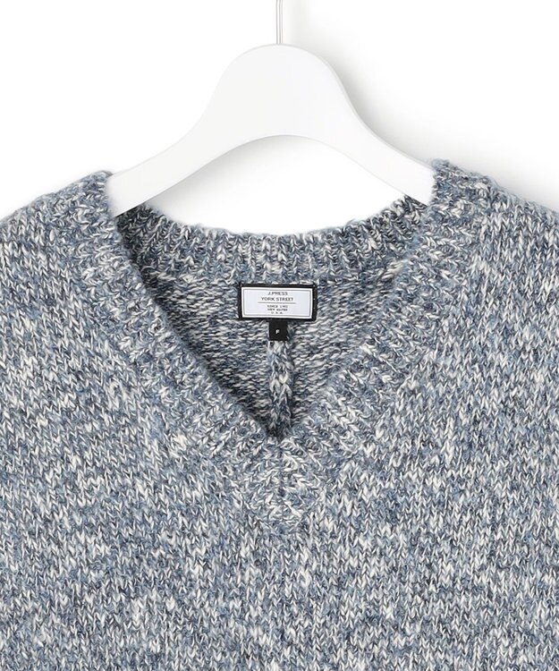 J.PRESS YORK STREET 【WOMEN】ファンシーヤーン Vネックニット ブルー系5