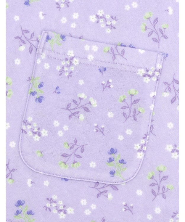 Wing パジャマ 長袖 長ズボン 綿100％(肌側) キルトニット素材 保温性 ゆったりシルエット やさしい肌あたり シャツタイプ 上下セット レディース EP6004 ウイング／ワコール パープル