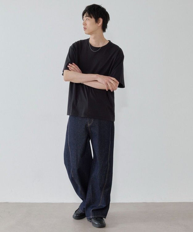 WEGO コットンクルーネックT（SS）　 ブラック