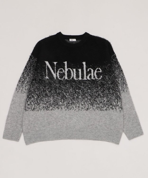 WEGO 【ユニセックス着用ITEM/MLサイズ展開】ファジーグラデーションプルオーバー ブラック