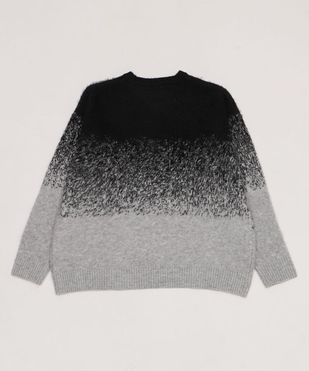 WEGO 【ユニセックス着用ITEM/MLサイズ展開】ファジーグラデーションプルオーバー ブラック