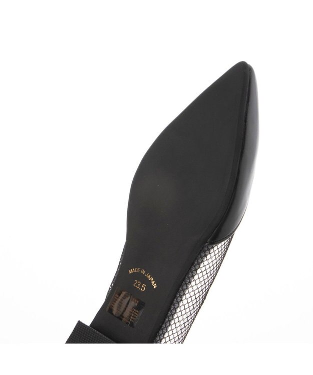 MODE ET JACOMO <carino>【レイン対応】メッシュポインテッドトゥパンプス ブラック