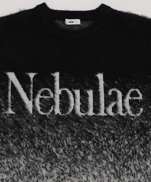 WEGO 【ユニセックス着用ITEM/MLサイズ展開】ファジーグラデーションプルオーバー ブラック