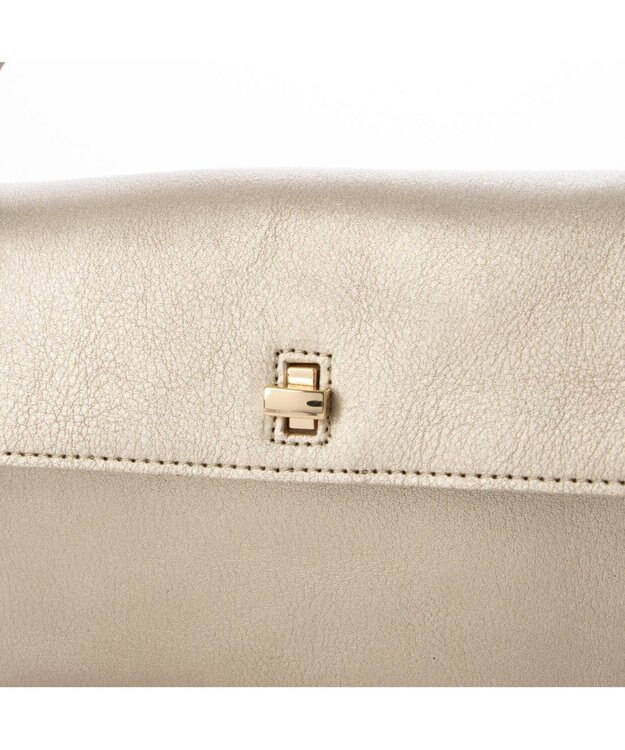 UNBILLION ペルケ perche / 姫路レザーひねりかぶせ2wayショルダーバッグ ゴールド