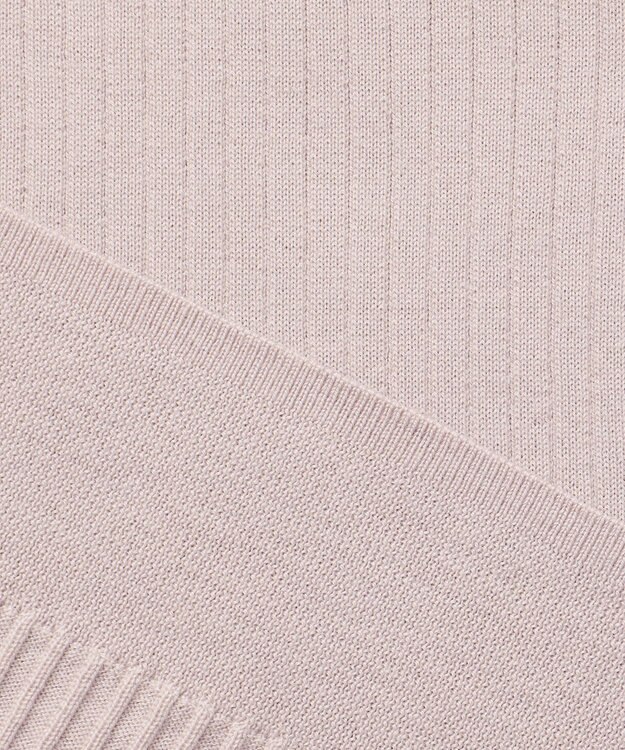 23区 【洗える】ウーステッドウール リブ ニット ベージュ系