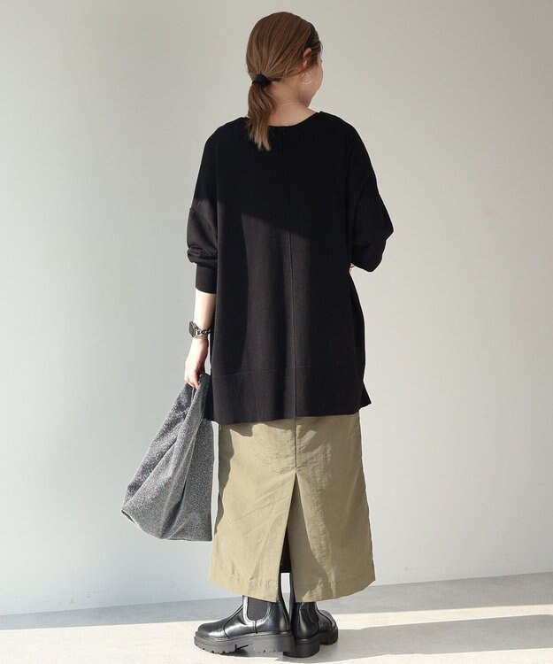 AMERICAN HOLIC バイパチＶネックワイドニットカーディガン Black