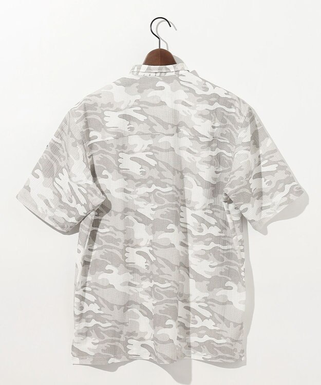JOSEPH ABBOUD MOUNTAIN 【軽量/ストレッチ】メッシュサッカーカモ アウトドア シャツ アイボリー系6