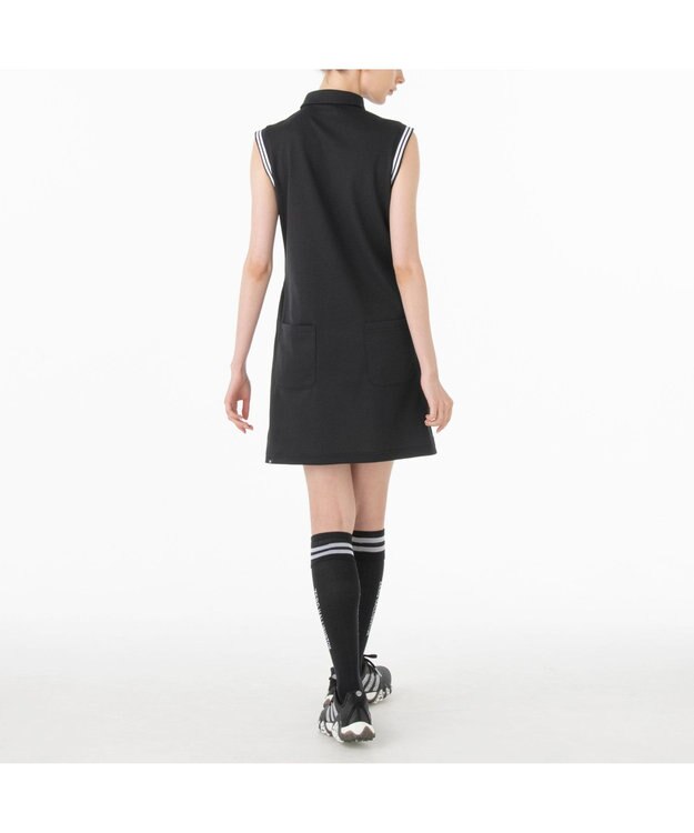 ZERO HALLIBURTON ノースリーブ 鹿の子 ミニワンピース 82831 W4S1b レディースゴルフ ブラック