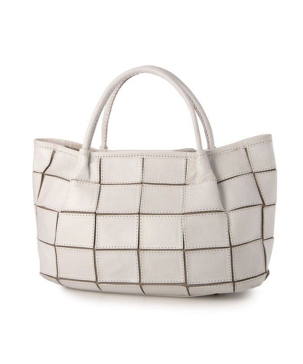 UNBILLION ピークスピーク PEAKSPEAK / 牛革パッチワーク・フラップトートL アイボリー