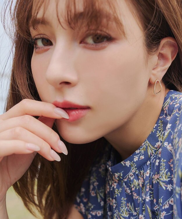 Tiaclasse 【金属アレルギー対応】ティアドロップサークルピアス ゴールド