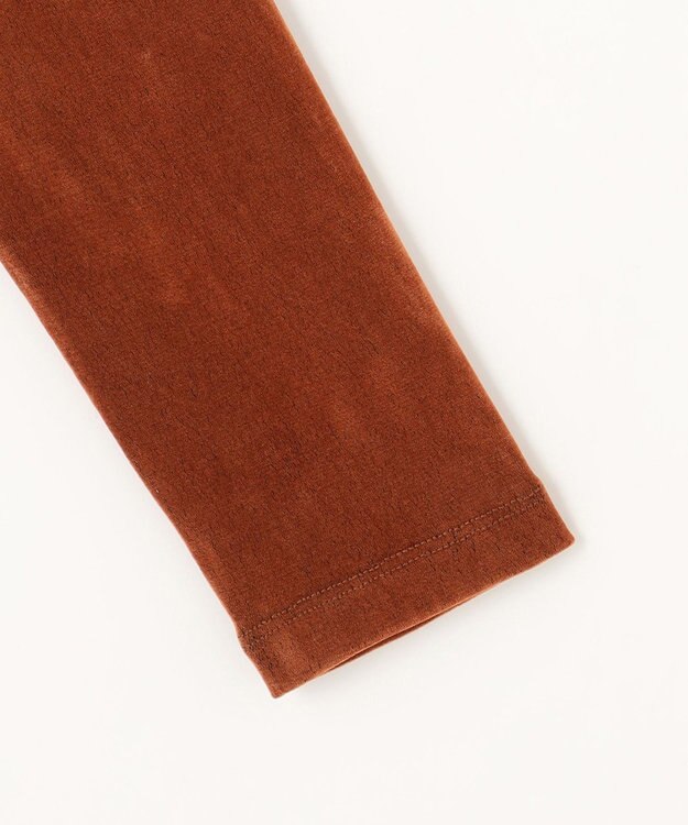 ANY SIS S 【洗える】チュールベロア プルオーバー テラコッタ