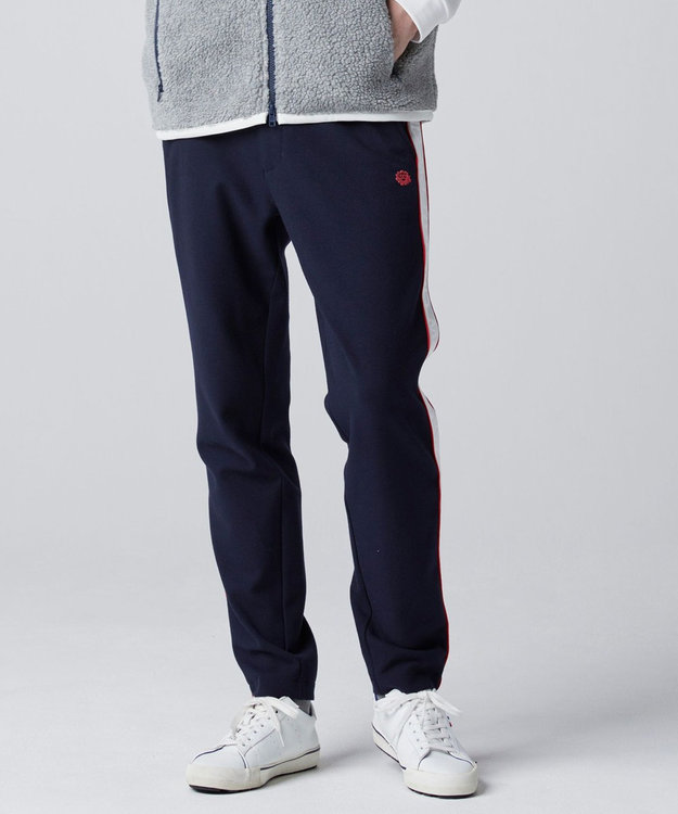 PW CIRCULUS 【MEN】【洗える/帯電防止/ストレッチ】ロゴ サイドライン パンツ ネイビー系