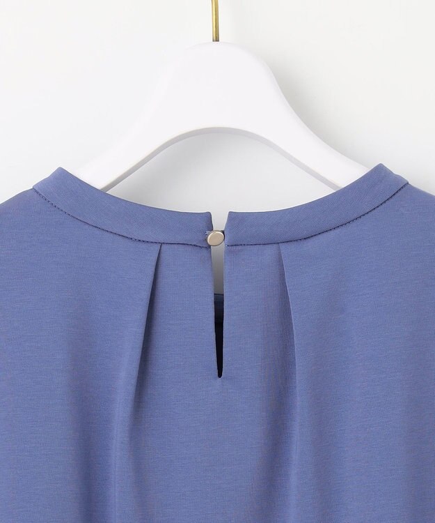 ANY SIS S 【UVカット・接触冷感・撥水・汗ジミ防止】プレーティングジャージー フレンチスリーブ カットソー ブルー