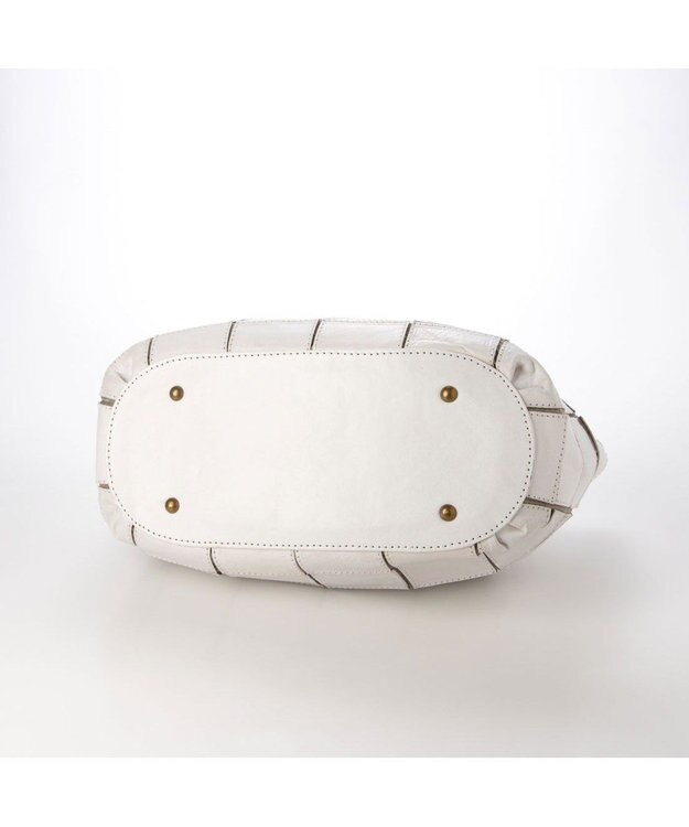 UNBILLION ピークスピーク PEAKSPEAK / 牛革パッチワーク・フラップトートL アイボリー