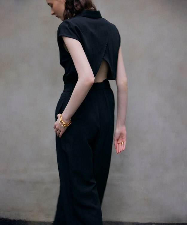 NAVE 【Nave】ヴィスコースリネン ジャンプスーツ ブラック系