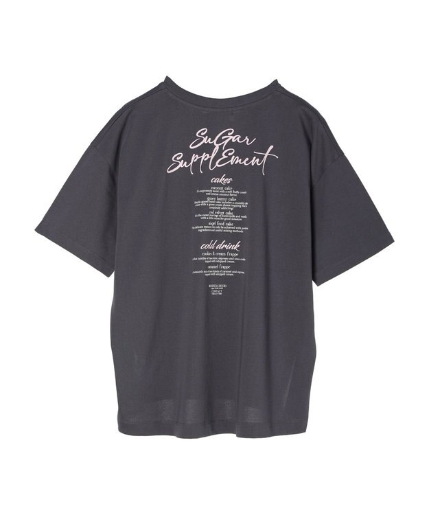 earth music&ecology Ｓｕｇａｒ　スリットＴ Charcoal Gray