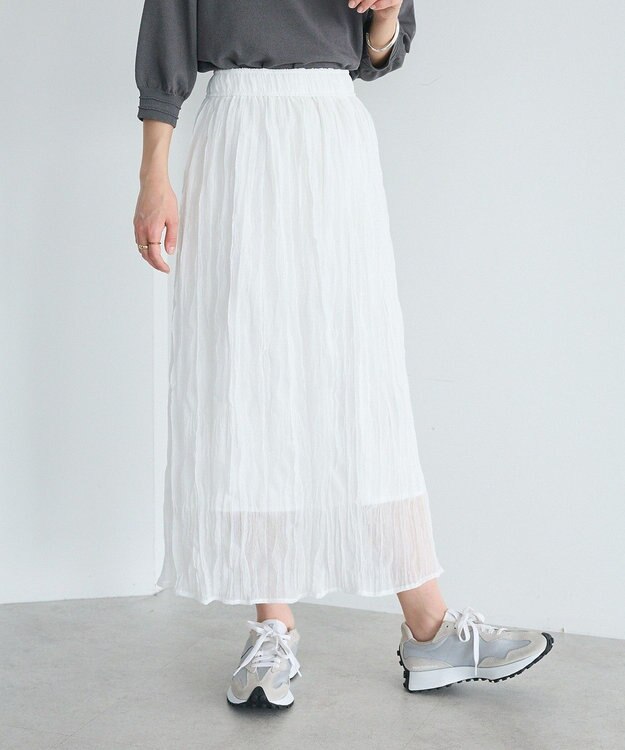 CRAFT STANDARD BOUTIQUE シアーワッシャースカート White