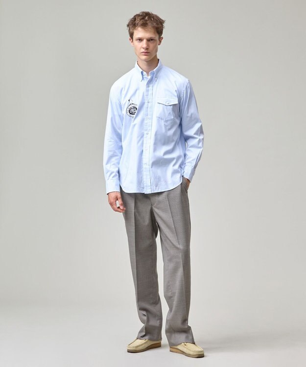 J.PRESS MEN 【AaronChang】【UNISEX】ピンオックス シャツ / B.D. サックスブルー系