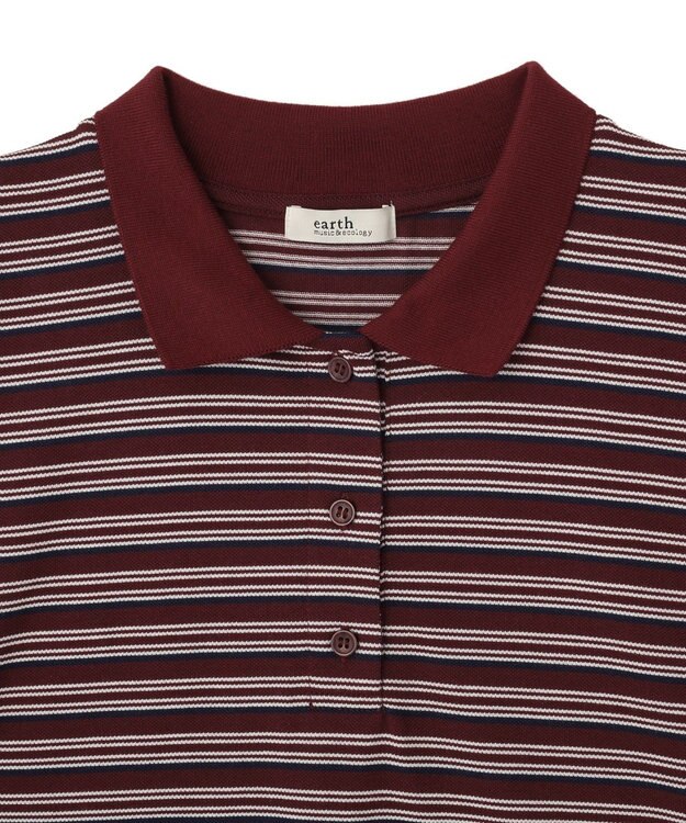 earth music&ecology ラガーポロシャツ Bordeaux
