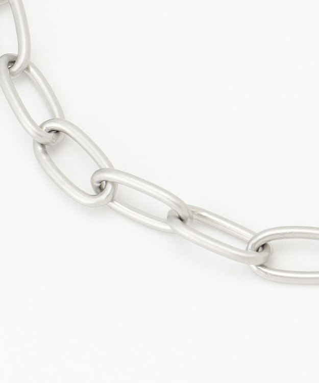 自由区 ダブルチェーンリング ネックレス マットシルバー