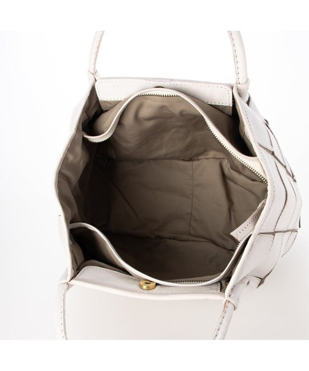 UNBILLION ピークスピーク PEAKSPEAK / 牛革パッチワーク・フラップトートL アイボリー