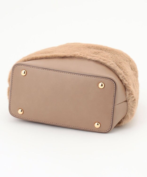 組曲 ファーバケットコンビ バッグ ベージュ系