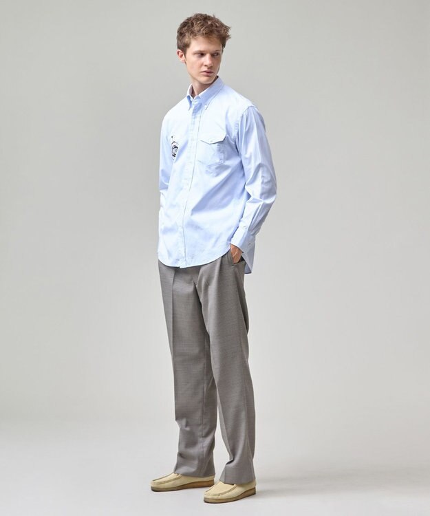 J.PRESS MEN 【AaronChang】【UNISEX】ピンオックス シャツ / B.D. サックスブルー系