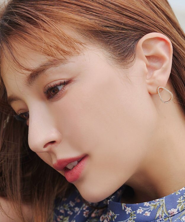 Tiaclasse 【金属アレルギー対応】ティアドロップサークルピアス ゴールド