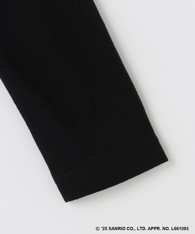 ANY KIDS 【ハローキティ×ANY KIDS】アップリケ 長袖Tシャツ ブラック