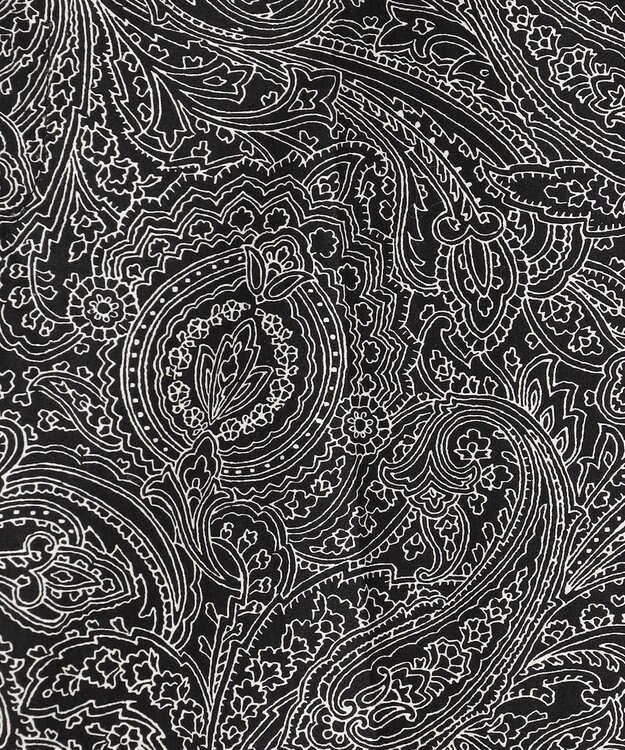 23区 L 【R(アール)】ジオメトリックペイズリープリント パンツ ペイズリーブラック