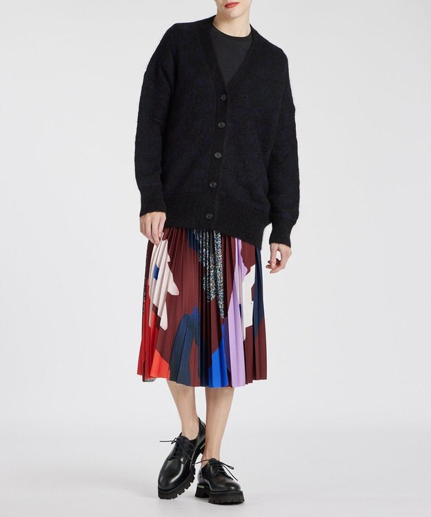 Paul Smith Big Flower モヘアカーディガン ブラック