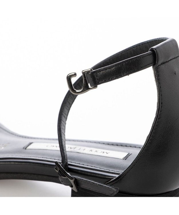 MODE ET JACOMO <MODE ET JACOMO>スリムストラップフラットサンダル イエローメタリック