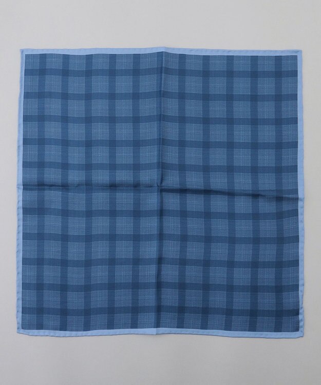 GOTAIRIKU 日本製【シルク100％】オリジナル柄チーフ ネイビー系4