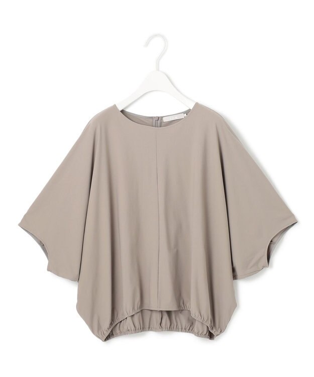 ICB L 【UVカット・接触冷感・速乾・洗える】マットスキューバ ドルマンスリーブプルオーバー クリームブラウン系