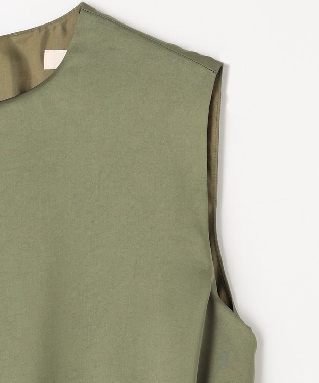 NAVE 【Nave・洗える】ヴィンテージサテン オールインワン カーキ系