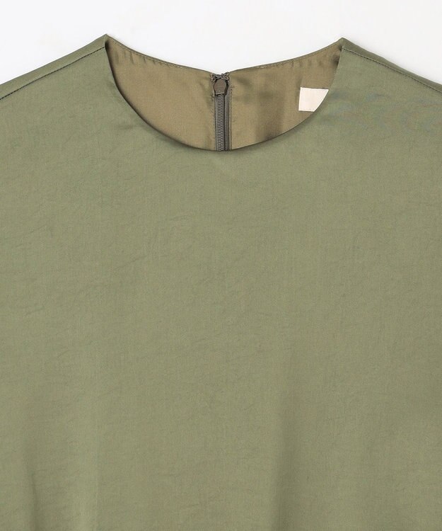 NAVE 【Nave・洗える】ヴィンテージサテン オールインワン カーキ系