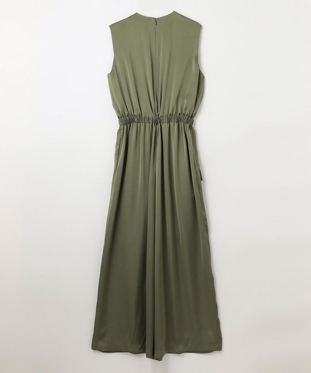 NAVE 【Nave・洗える】ヴィンテージサテン オールインワン カーキ系