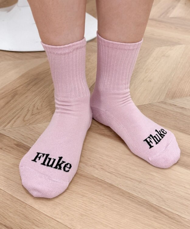 WEGO Flukeロゴリブソックス ライトピンク