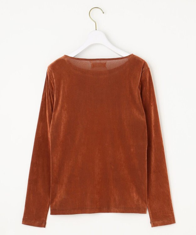 ANY SIS S 【洗える】チュールベロア プルオーバー テラコッタ