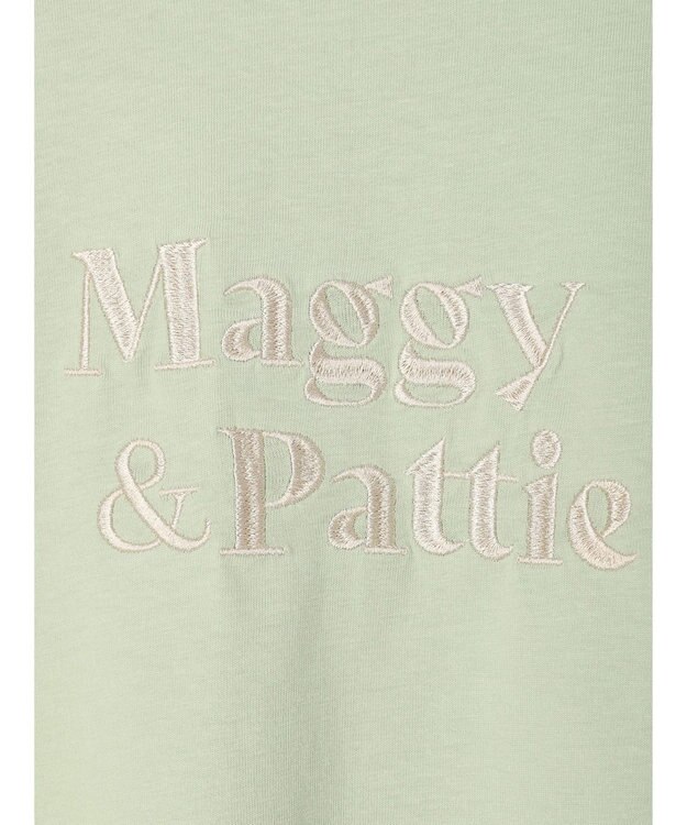 earth music&ecology フォルムスリーブ刺繍ロゴＴＥＥ Off White