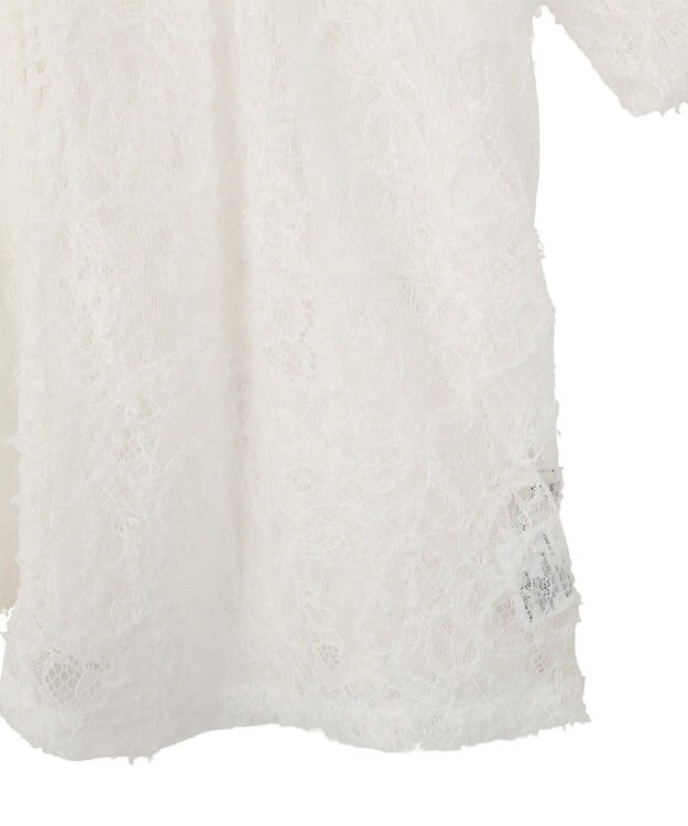 earth music&ecology レースフラワーブラウス Off White