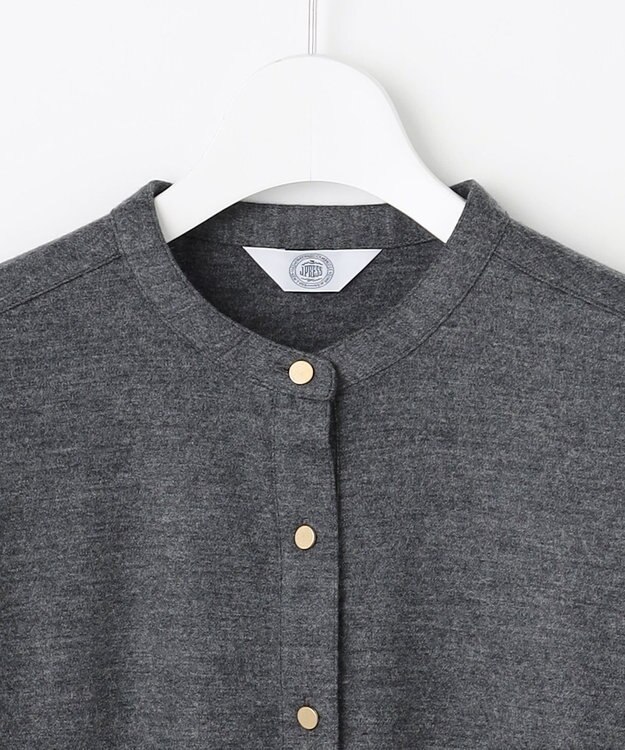 J.PRESS LADIES ウールスムース ワンピース グレー系