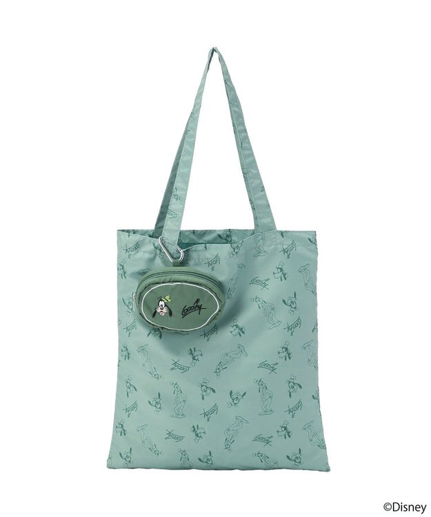 earth music&ecology 【予約】Disney/アソートポーチ付きエコバッグ グリーン