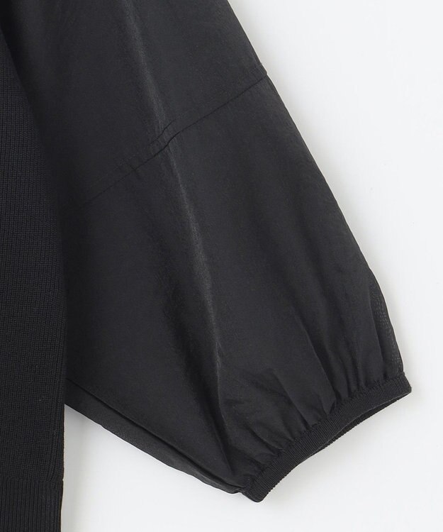 自由区 ハイツイストコットンアセテートプルオーバー ニット ブラック