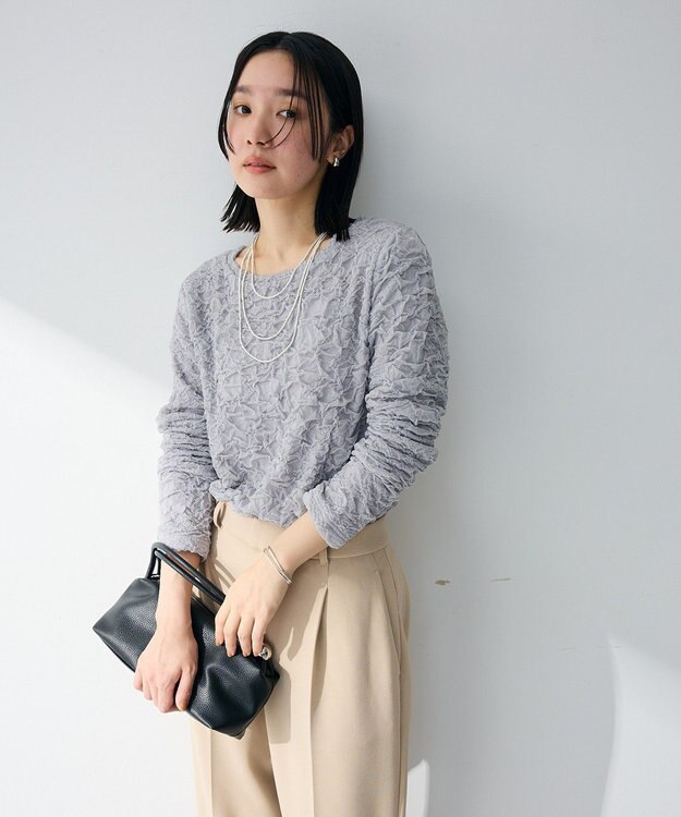 Green Parks 表面感ポコポコプルオーバー Light Gray