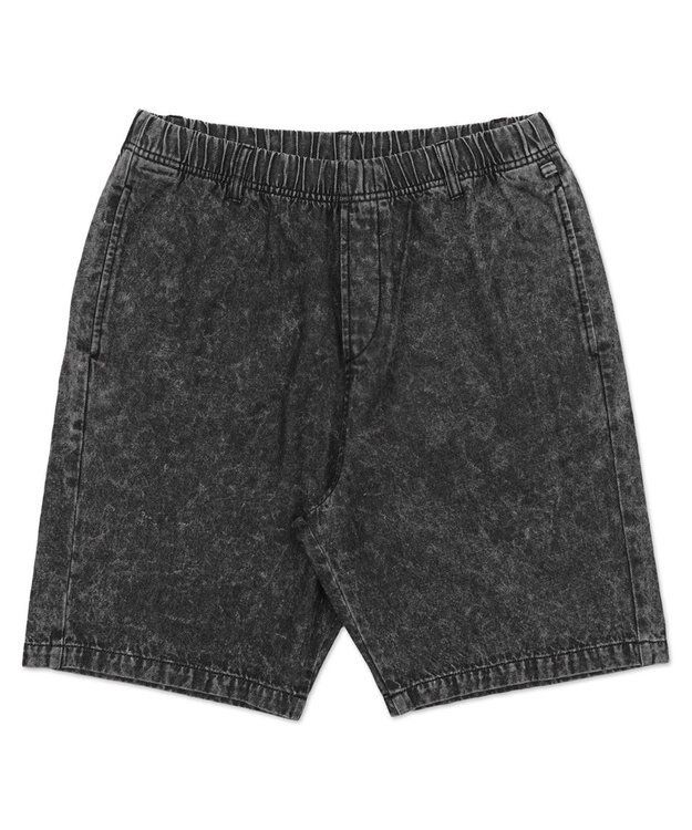 WEGO 【ウエストゴム/SMLサイズ展開】イージーコットンショーツ デニムブラックソノタ